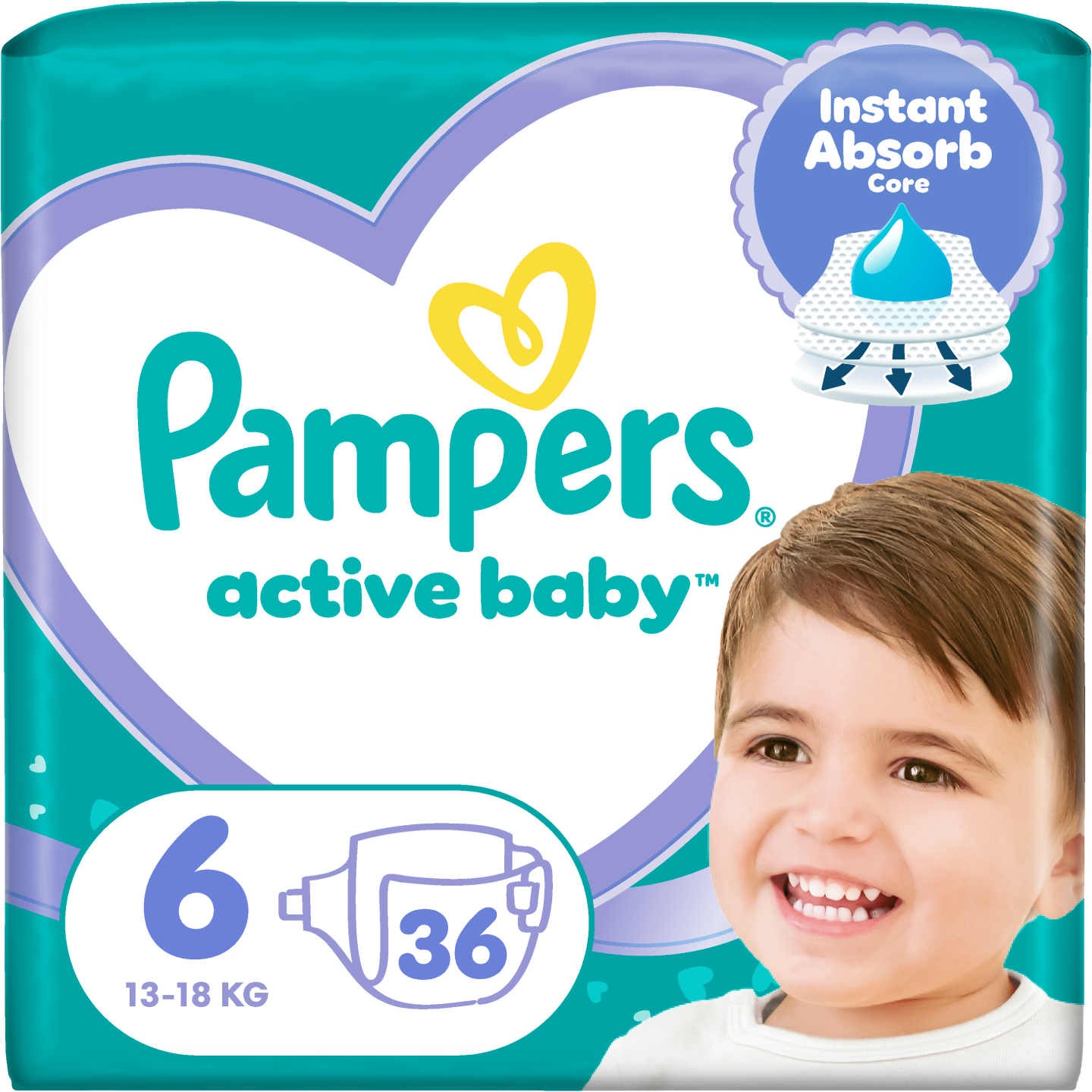 Одноразові підгузки Pampers Active Baby Розмір 6 (13-18 кг), 56 шт. (80843228)